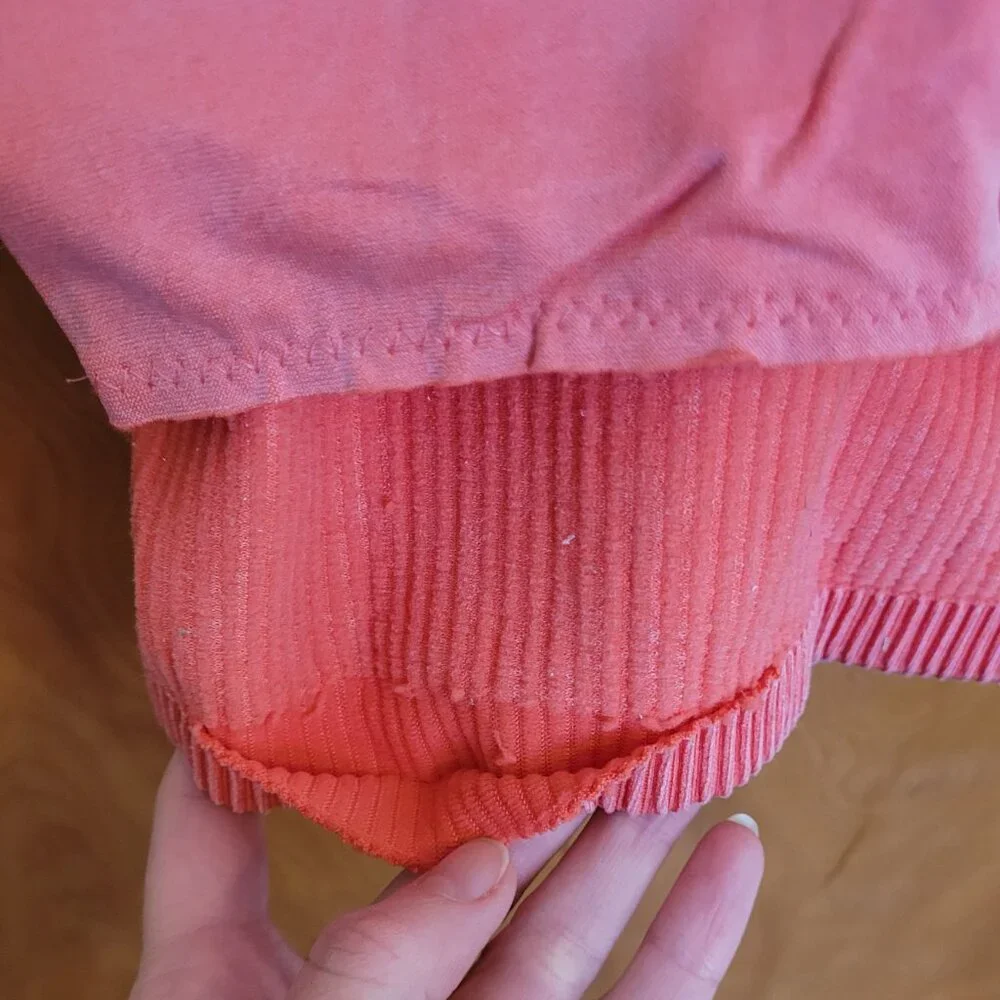 Pink Ribbed Brami Crop Top, Size S/M - Picture 8 of 8